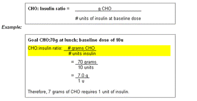 CHO:Insulin Ratio