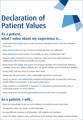 Declaration of Patient Values